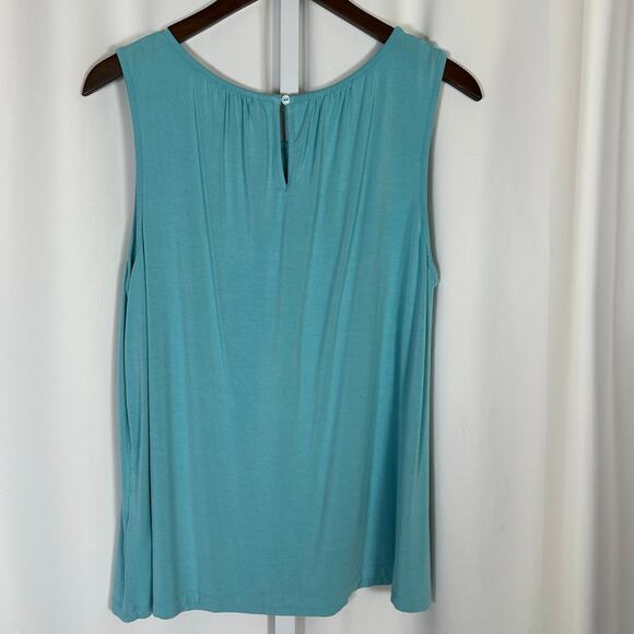 Liverpool LA Oatmeal Plaid Boyfriend Blazer Turquoise Shell 1X Academia Office - Picture 12 of 16